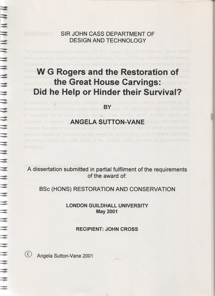 Image of report by Angela Sutton-Vane; click over image to open a PDF file