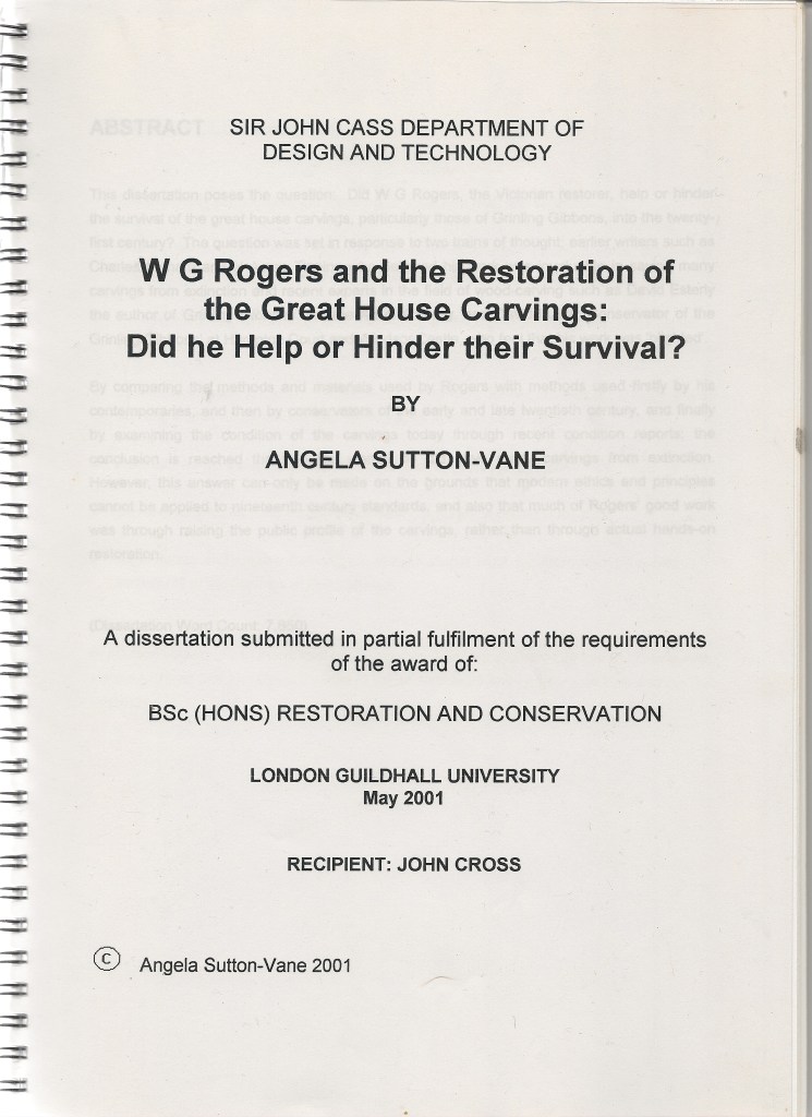 Image of report by Angela Sutton-Vane; click over image to open a PDF file
